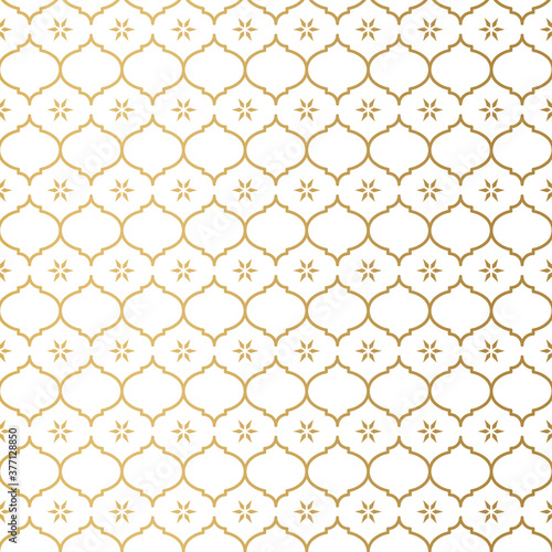 golden elegant arabic background - vector illustration