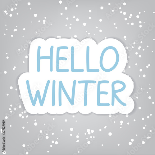 hello winter concept- vector illustration