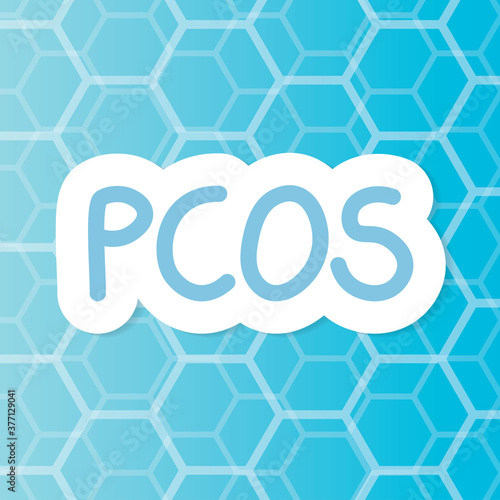 PCOS (Polycystic ovary syndrome) acronym concept - vector illustration