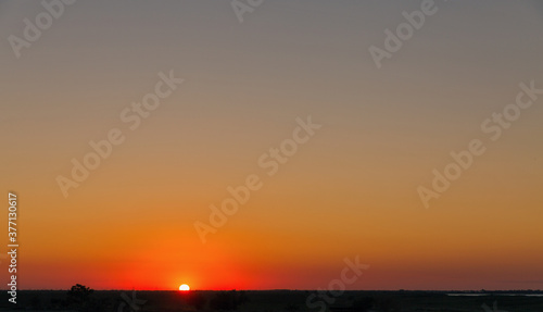 Sunset in Bessarabian steppe  Ukraine.