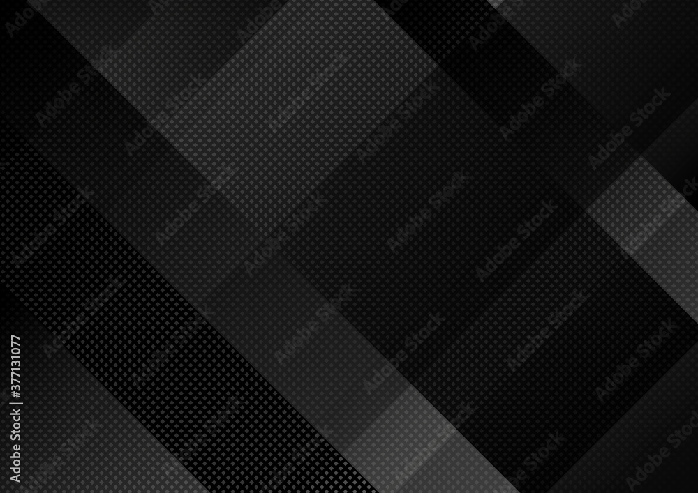 Black Abstract Geometric Grid Background - Dark Pattern with Diagonal ...