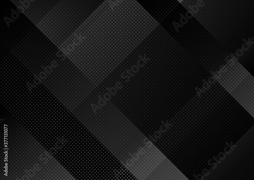 Black Abstract Geometric Grid Background - Dark Pattern with Diagonal Grid in...