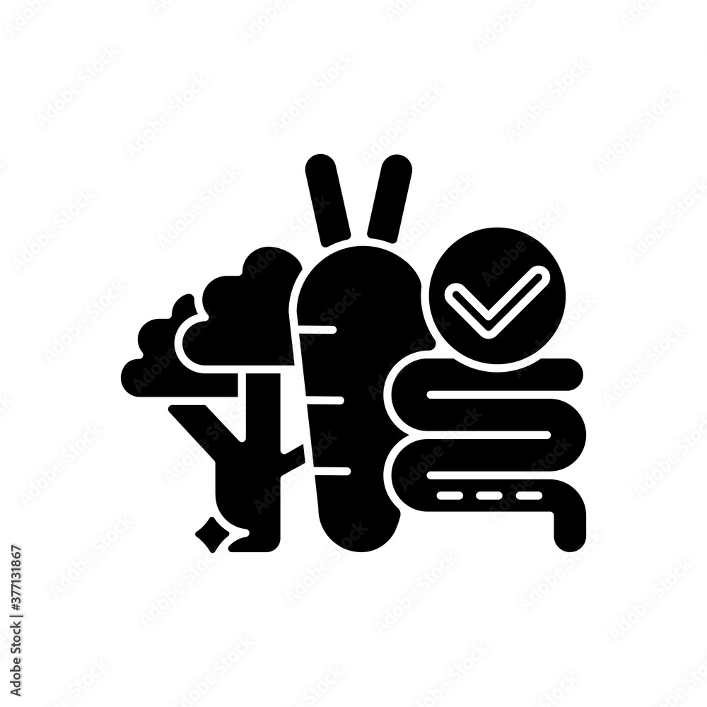 Obraz premium Fibre black glyph icon