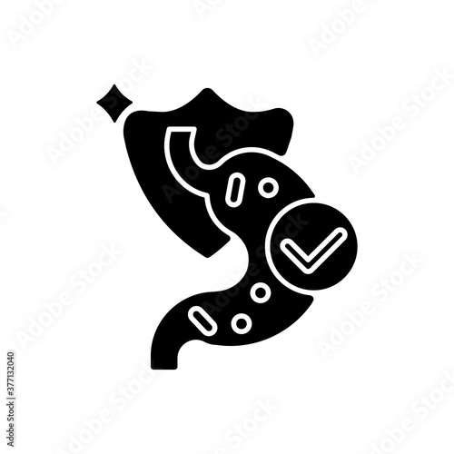 Probiotics black glyph icon