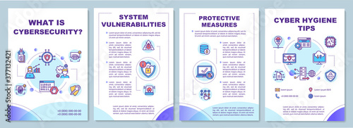 Cyber security tips brochure template