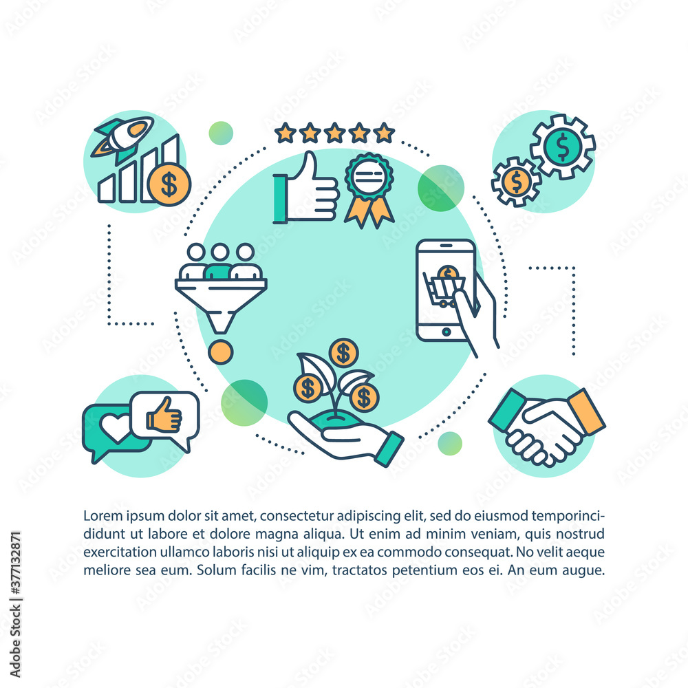 Digital marketing concept icon with text