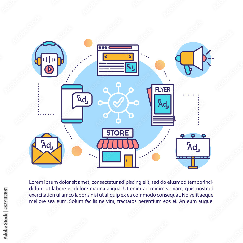 Advertising campaign concept icon with text Advertising campaign concept icon with text