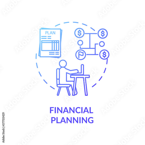 Financial planning concept icon