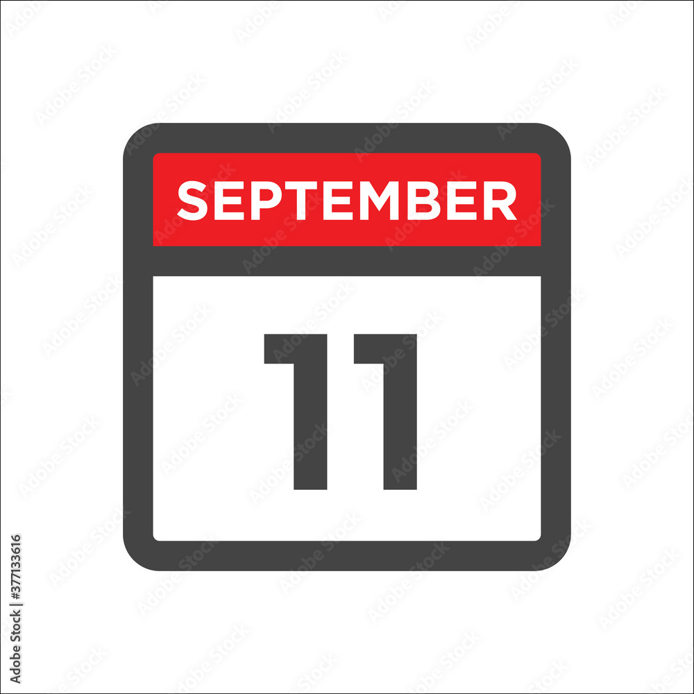 September 11 calendar icon with day and month