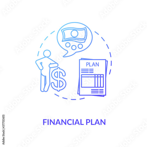 Financial plan concept icon