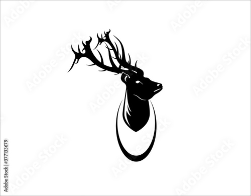 Deer logo design vector illustration	