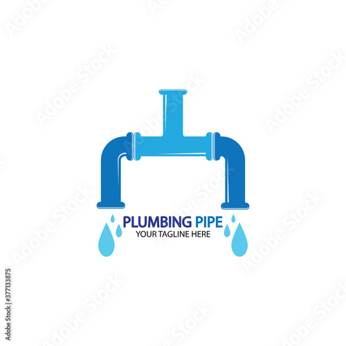 Pipe Plumbing logo vector Design Template,Plumbing logo vector design template. water pipe logo design.Leaking water logotype,Design Concept, Creative Symbol, Icon