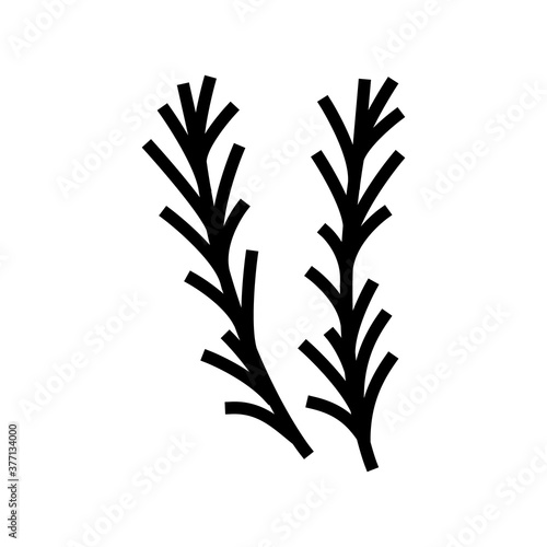 rosemary spice aromatherapy glyph icon vector. rosemary spice aromatherapy sign. isolated contour symbol black illustration