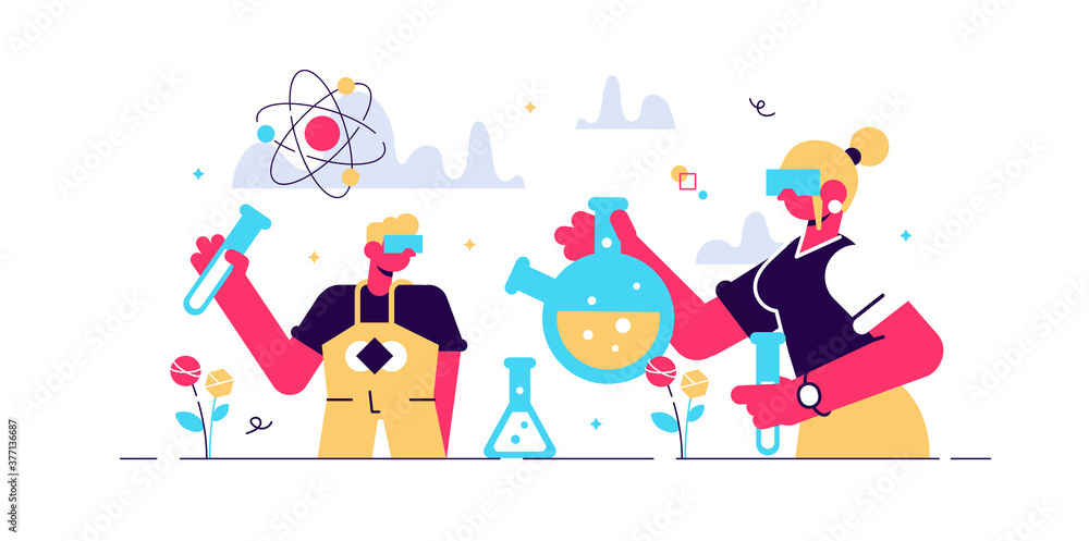 Kids science vector illustration. Kids science vector illustration.