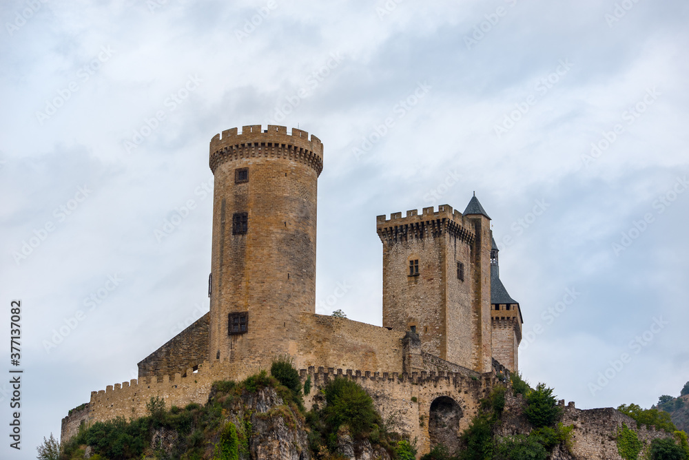 Castle of Foix, Cathar country, Ariege, Midi pyrenees, France.