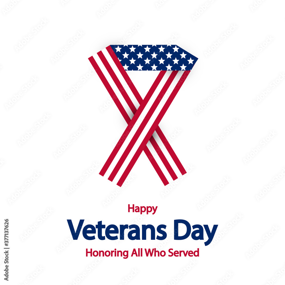 Veteran ribbon USA Flag, vector art illustration. Veteran ribbon USA Flag, vector art illustration.