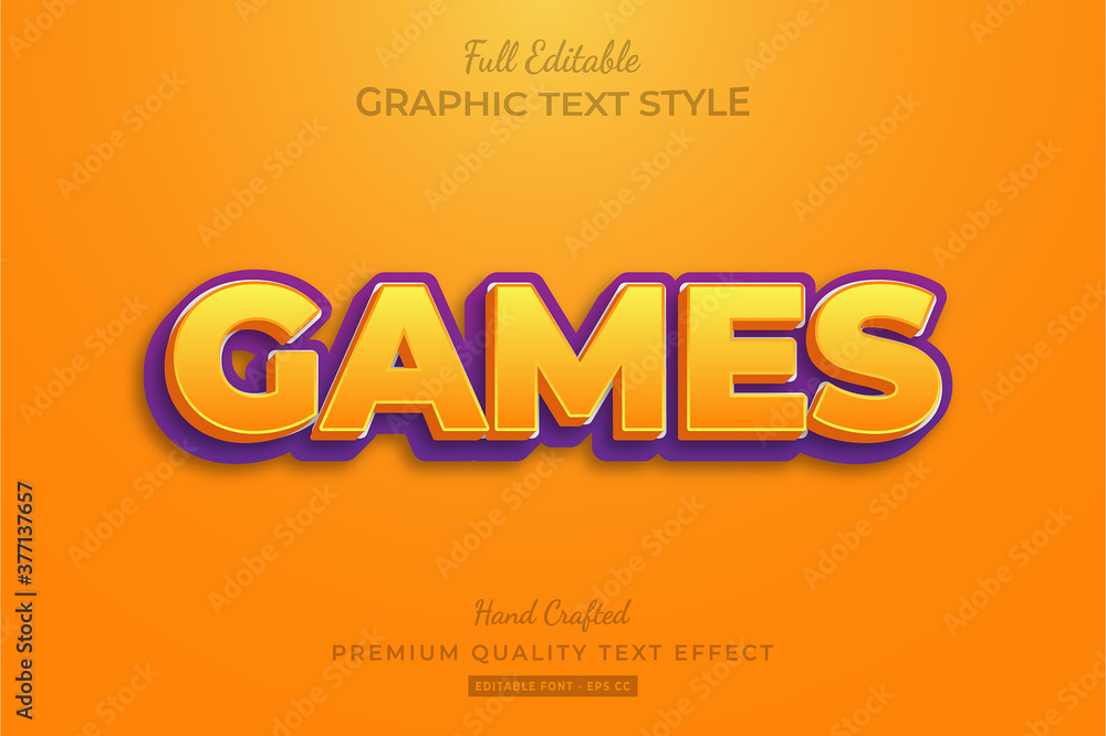 Games Title Editable 3D Text Style Effect Premium Games Title Editable 3D Text Style Effect Premium