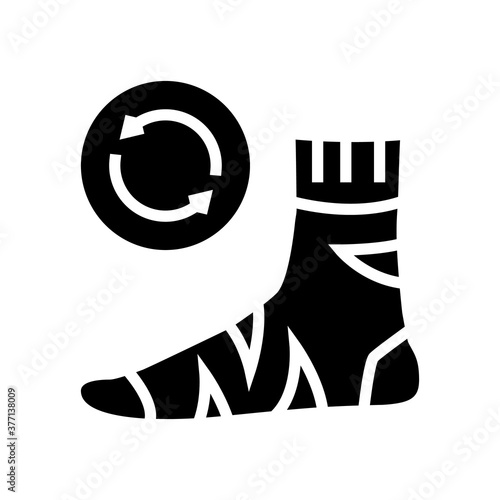 useless sock glyph icon vector. useless sock sign. isolated contour symbol black illustration
