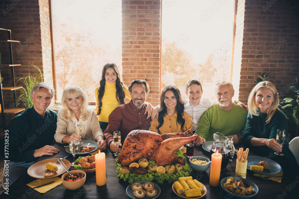 Carved wooden thanksgiving scene