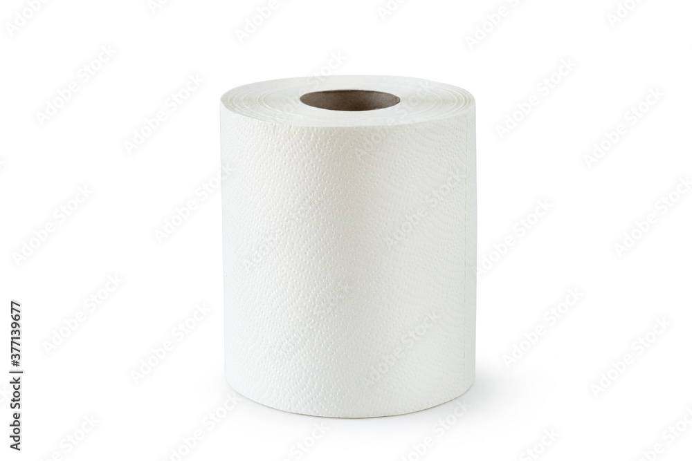 Roll of paper towels isolated on white background Roll of paper towels isolated on white background
