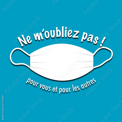 masques-Ne m'oubliez pas-fond bleu