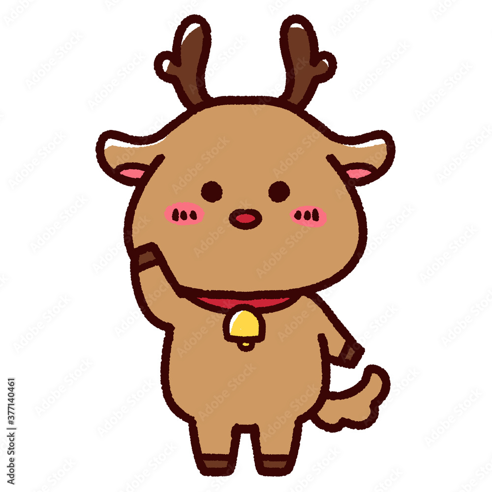 かわいいクリスマスのトナカイのキャラクター
