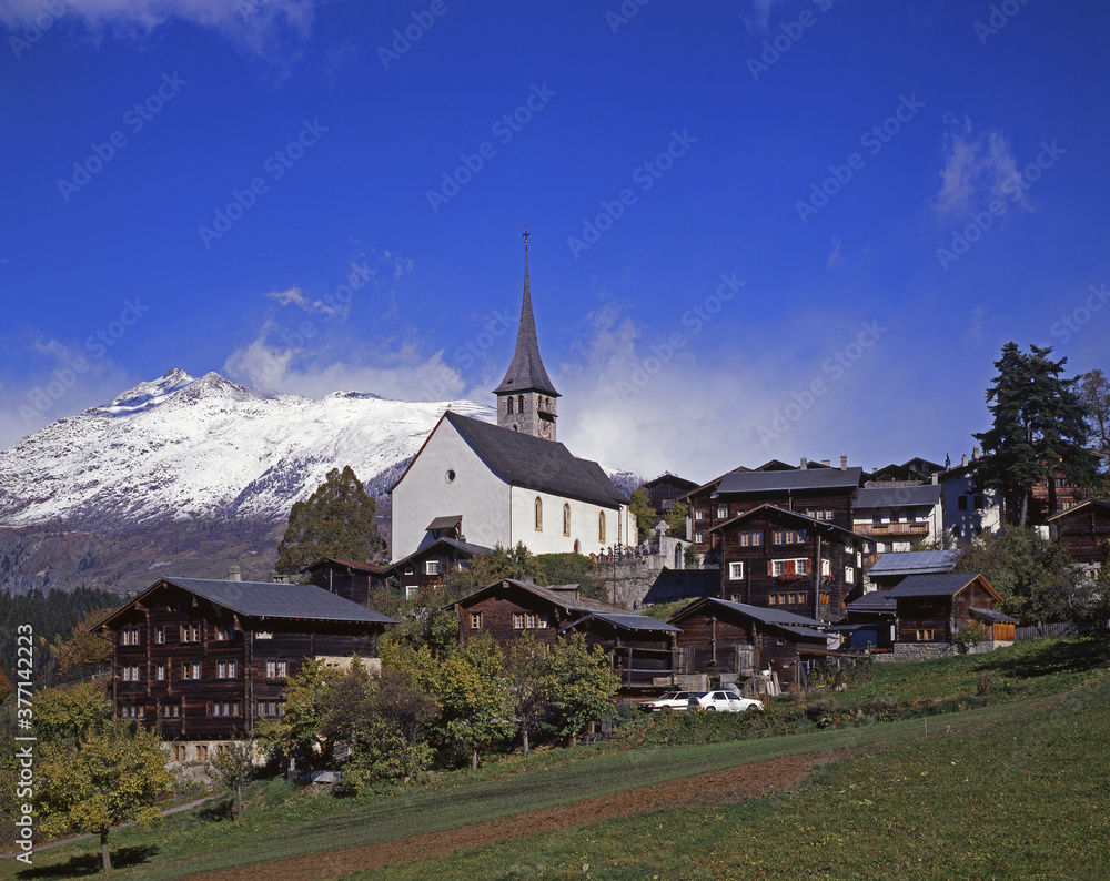 Fototapeta premium Switzerland Ernen church