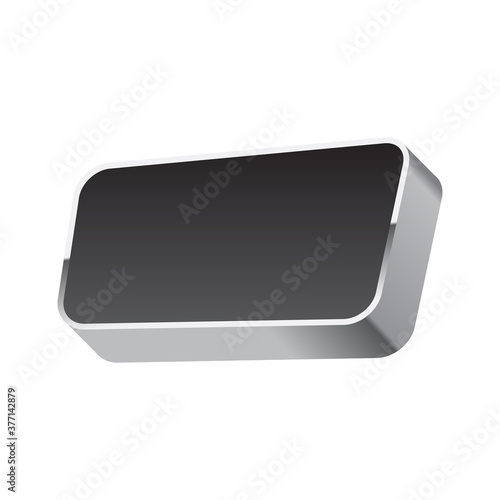 Metallic case or box, vector design for general use.