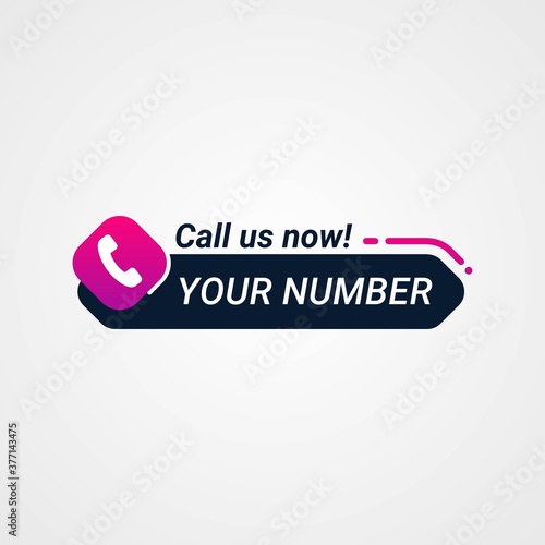 Call us now button logo sign and symbol vector illustration