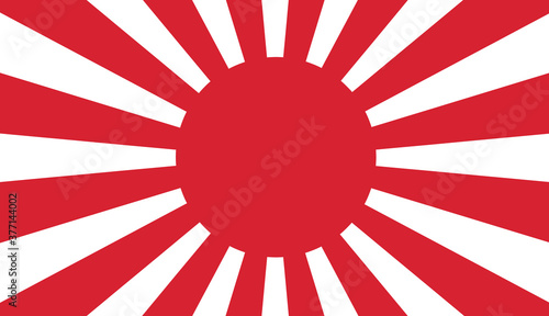 日の丸のイラスト 和風背景装飾 大日本帝国 国旗