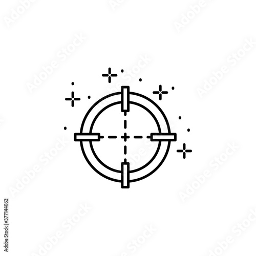 Target sniper icon. Simple line  outline illustration of battle royale games icons for ui and ux  website or mobile application