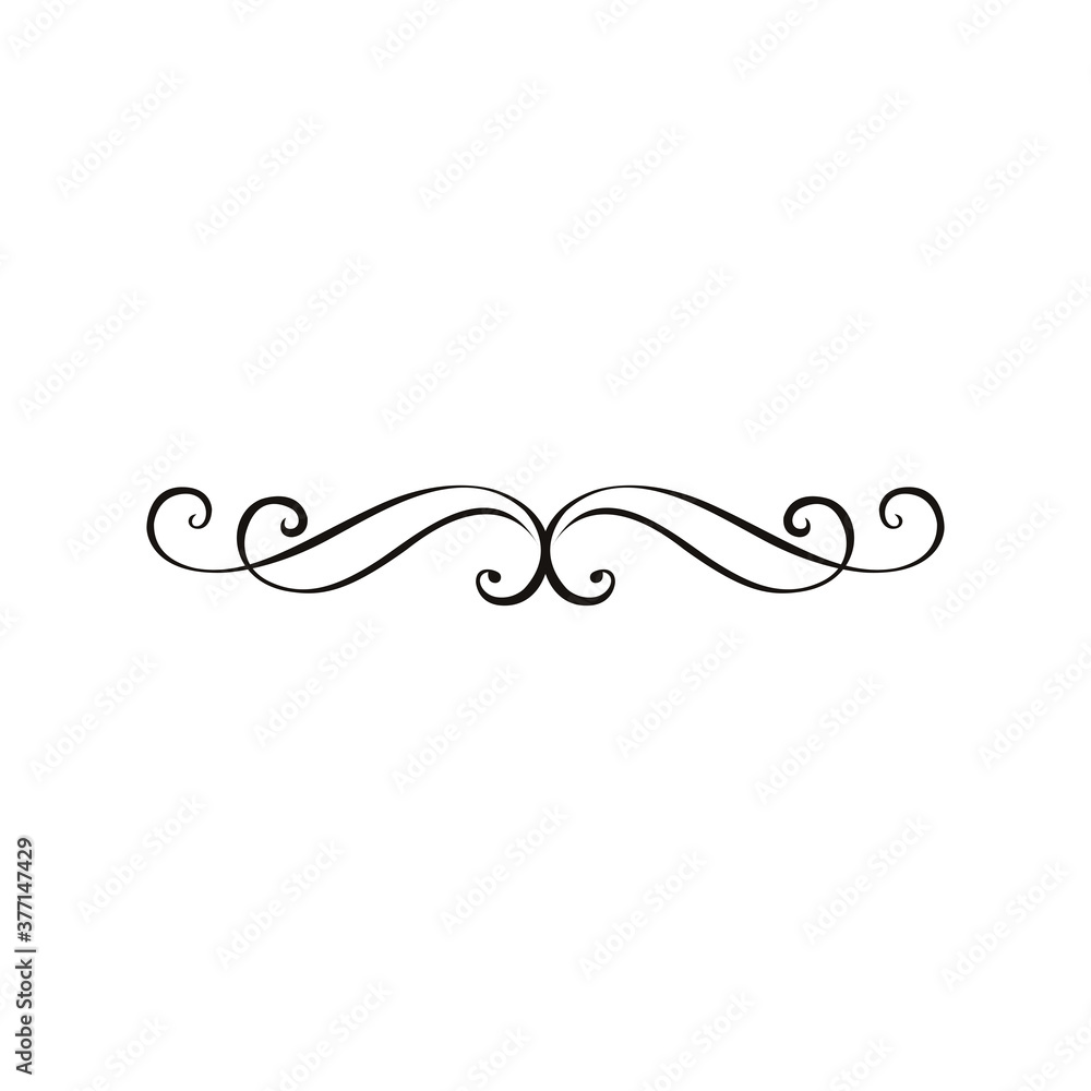 Curved, authentic motif drawing, vector