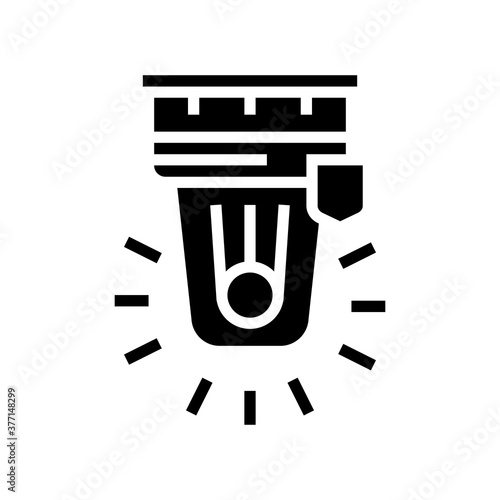 alarm signalization glyph icon vector. alarm signalization sign. isolated contour symbol black illustration