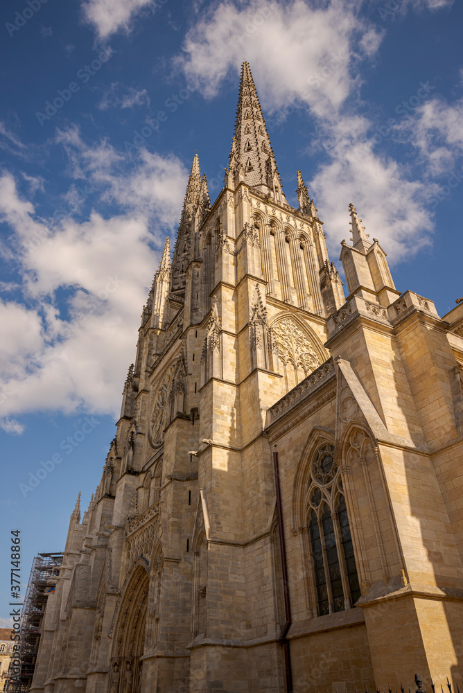 Views of the Saint Andrew Cathedral, in Bordeaux. It is a National Monument of France
