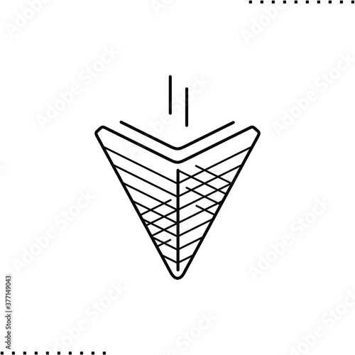 shift, shuffle vector icon in outlines