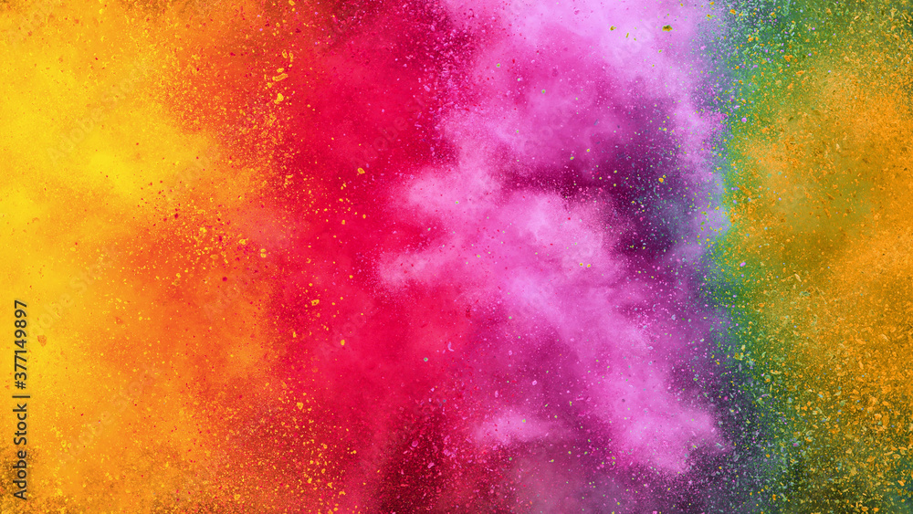 Colorful abstract powder background with color spectrum