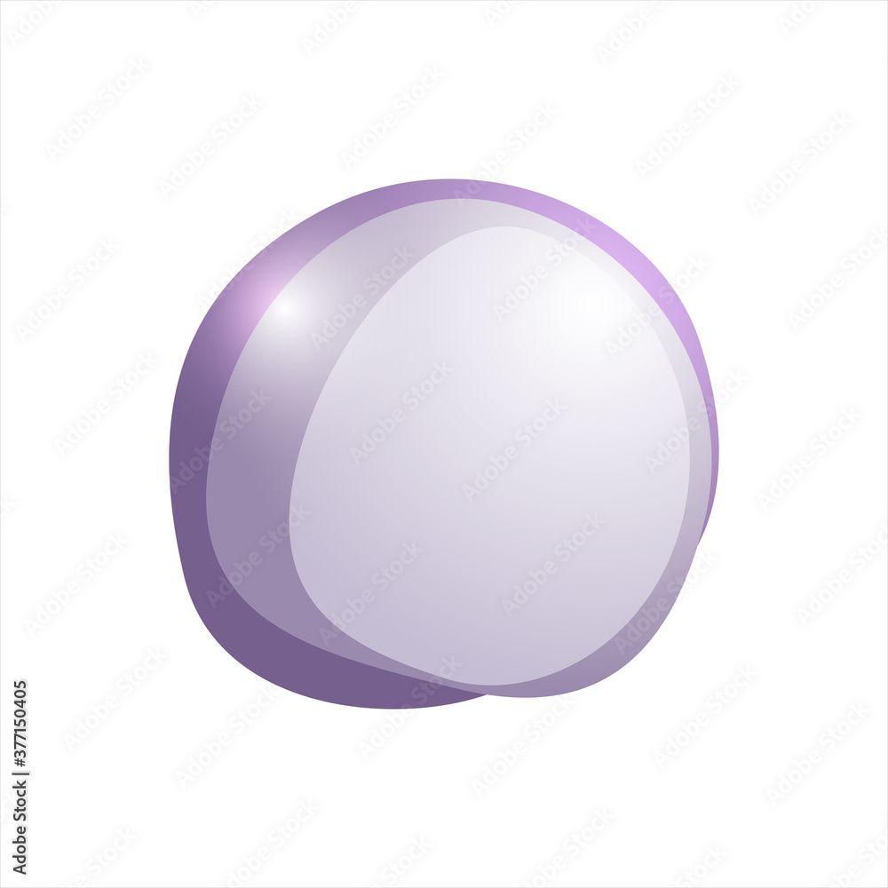 Curved circular background made of purple and white layers. Vector