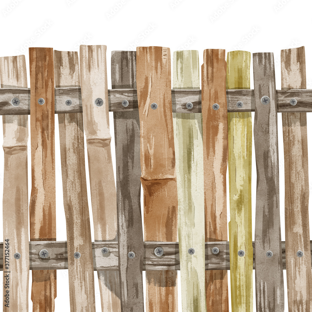 木の柵背景素材イラスト