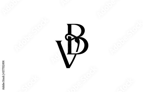 Simple letter VB monogram stylish type design logo
