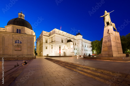 Night view of illuminated C...