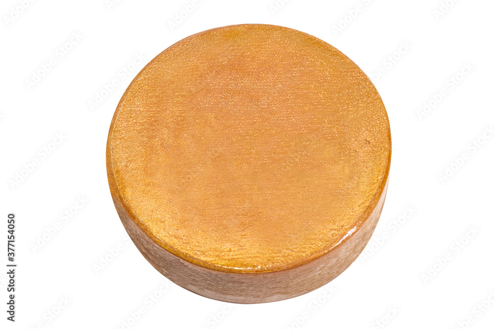 isolated Swiss aged goat cheese on white background isolated Swiss aged goat cheese on white background