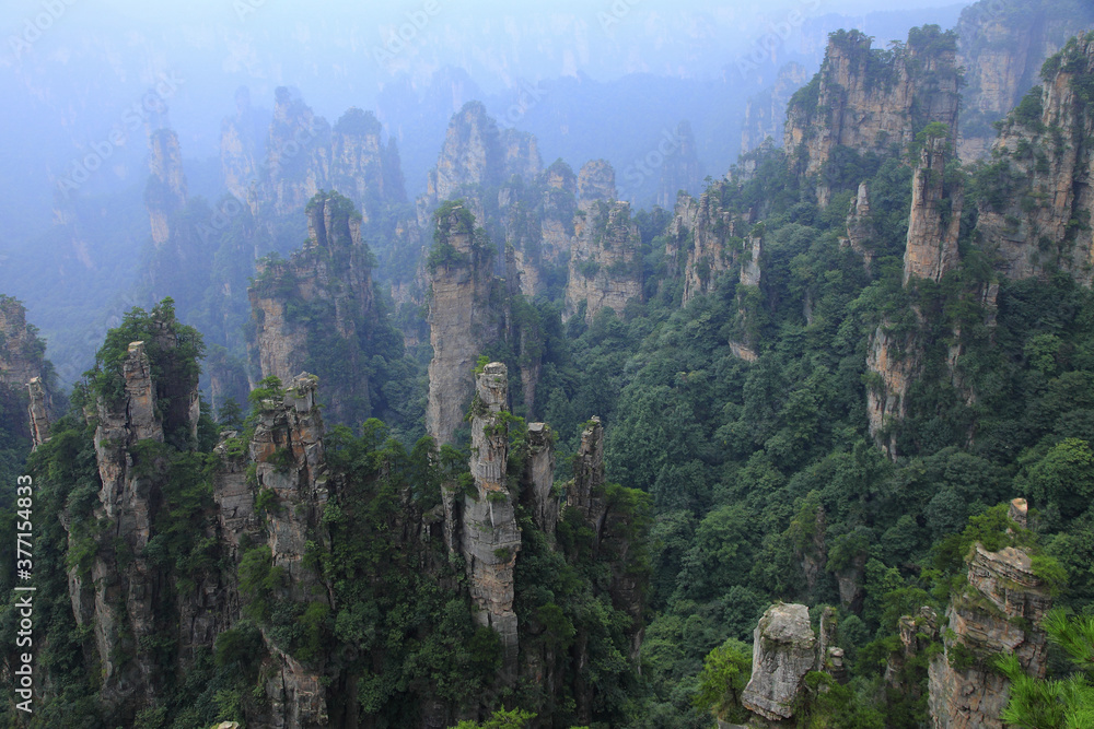 Hunan Zhangjiajie Tianzi Mountain Xihai Peak Forest