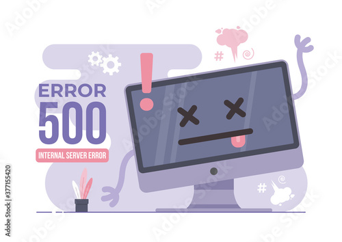 Error 500 concept illustration