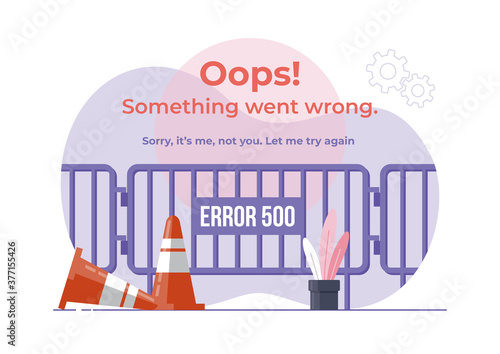 Error 500 concept illustration