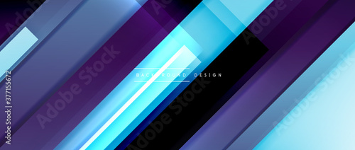 Dynamic lines on fluid color gradient. Trendy geometric abstract background for your text, logo or graphics