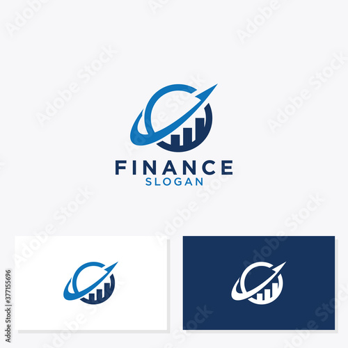 Financial advisor logo designs vector template