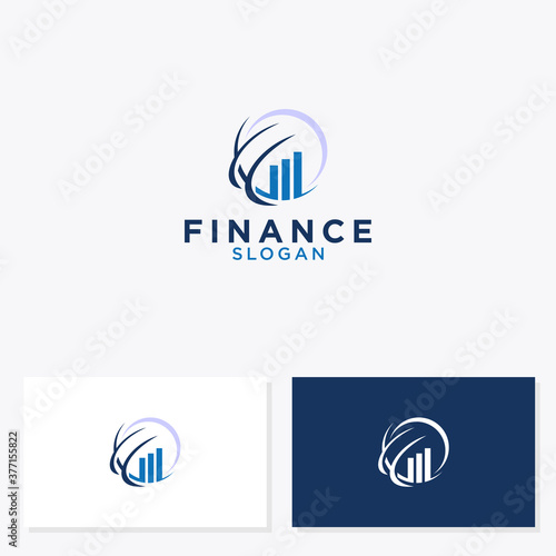 Financial advisor logo designs vector template
