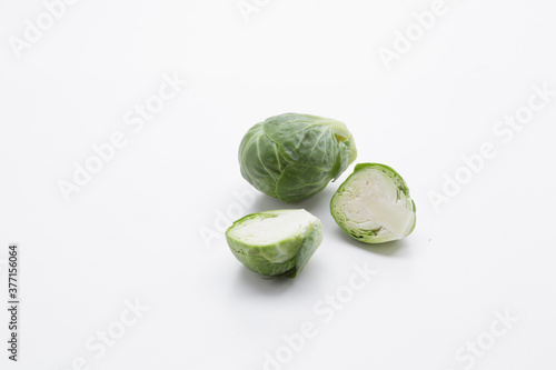 brussells sprouts isolated on white background