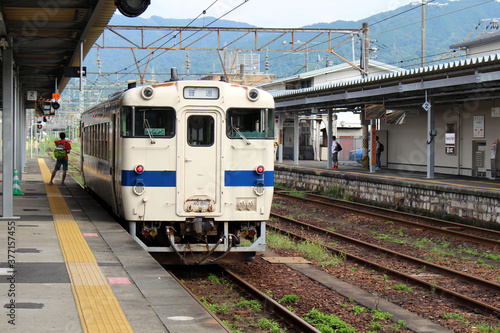 The platform of Yatsushiro Station of Kumamoto.