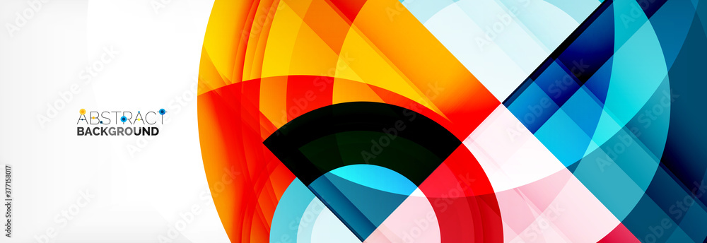 Round shapes, triangles and circles. Modern abstract background Round shapes, triangles and circles. Modern abstract background